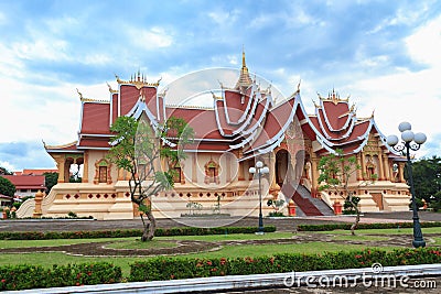 Wat Pha That Luang, Vientiane, Laos Stock Photo