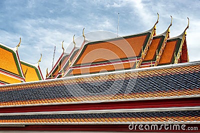 Wat Pho Temple Details Stock Photo