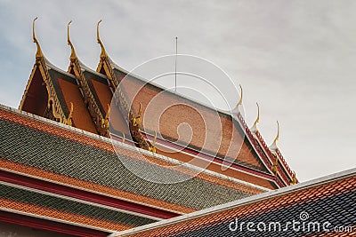 Wat Pho Temple Details Stock Photo
