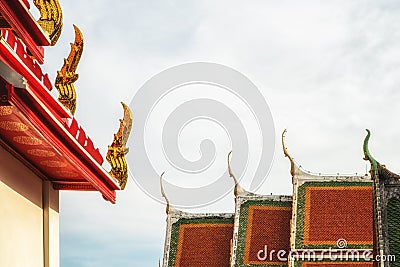 Wat Pho Temple Details Stock Photo