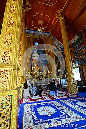 Wat Phra That Doi Kham temple. Tambon Mae Hia, Amphoe Mueang. Chiang Mai province. Thailand Editorial Stock Photo