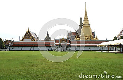 Wat Phra Kaew Complex. The Temple of the Emerald Buddha in Bangkok, Thailand, Asia. Stock Photo