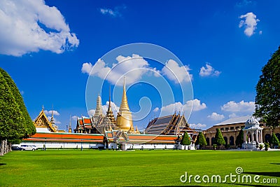Wat Phra Kaew Grand Palace at Bangkok Stock Photo