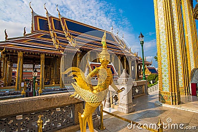 Wat phra kaew grand palace building buddha temple Editorial Stock Photo