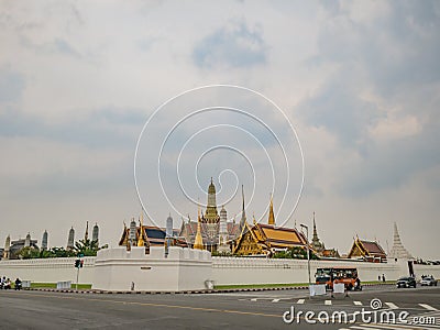 Wat phra kaew temple at bangkok city Thailand.Wat Phrakeaw Temple is the main Temple of bangkok Editorial Stock Photo