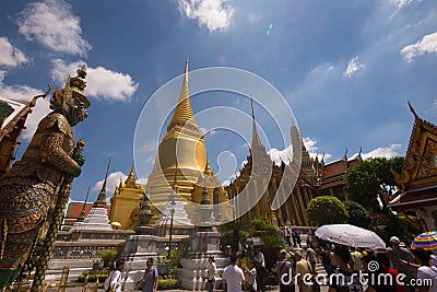 Wat Phra Kaew Temple of the emerald buddha Stock Photo