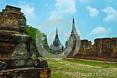 Wat Phra Si Sanphet in Ayutthaya , Thailand Stock Photo