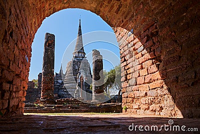 Wat Phra Si Sanphet Ayutthaya Thailand - ancient city and historical place Stock Photo