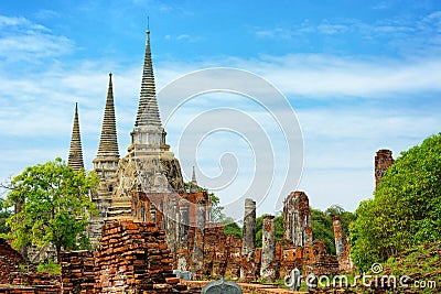 Wat Phra Si Sanphet temple. Thailand, Ayutthaya Stock Photo