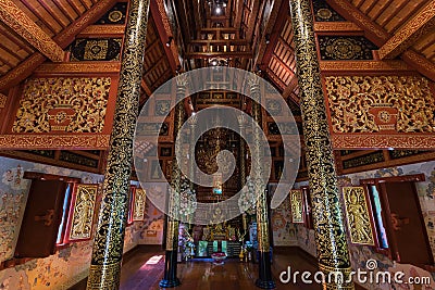 Wat Phra Singh Rai in Chiang Rai in Thailand Editorial Stock Photo