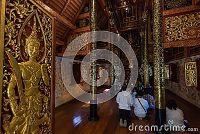 Wat Phra Singh Rai in Chiang Rai in Thailand Editorial Stock Photo