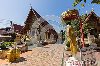 Wat Phra Singh Rai in Chiang Rai in Thailand Editorial Stock Photo