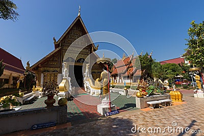 Wat Phra Singh Rai in Chiang Rai in Thailand Editorial Stock Photo