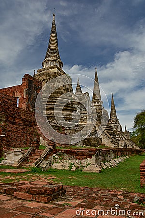 Wat Phrasisanpetch in Ayutthaya Historical Park Stock Photo
