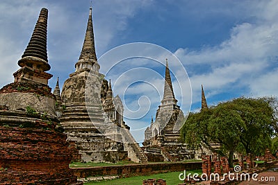 Wat Phrasisanpetch in Ayutthaya Historical Park Stock Photo