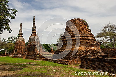 Wat Phrasisanpetch in Ayutthaya Historical Park Stock Photo