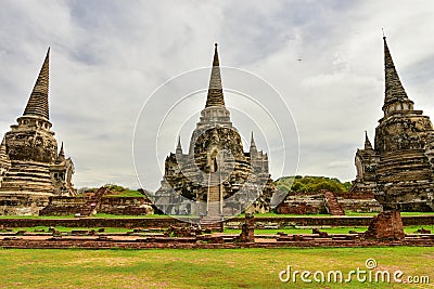 Wat Phrasisanpetch in Ayutthaya Historical Park Stock Photo