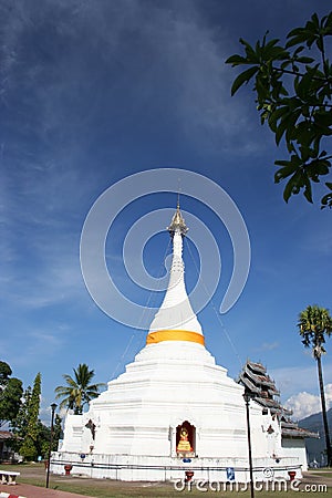 Wat Phrathat Doi Gongmoo, Mae Hong Son, Thailand Stock Photo