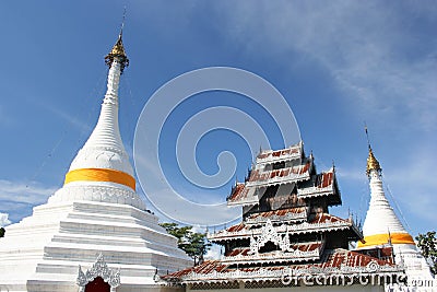 Wat Phrathat Doi Gongmoo, Mae Hong Son, Thailand Stock Photo