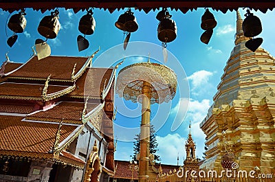 Wat Phrathat Doi Suthep Temple In Chiang Mai Stock Photo