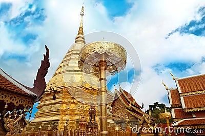 Wat Phrathat Doi Suthep Temple In Chiang Mai Stock Photo