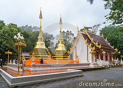 Wat Phrathat Doi Tung Editorial Stock Photo