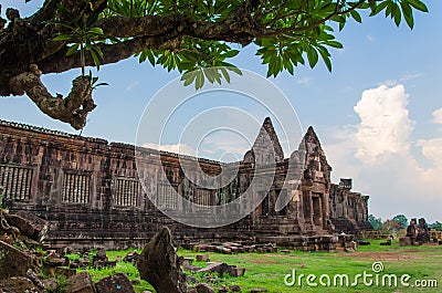 wat phu castle at champasak southern of laos, UNESCO World Stock Photo