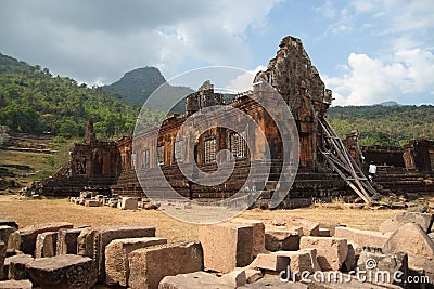 Wat phu in laos Stock Photo