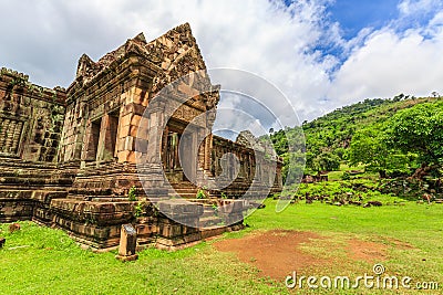 Wat Phu or Vat Phou Stock Photo