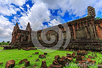 Wat Phu or Vat Phou Stock Photo