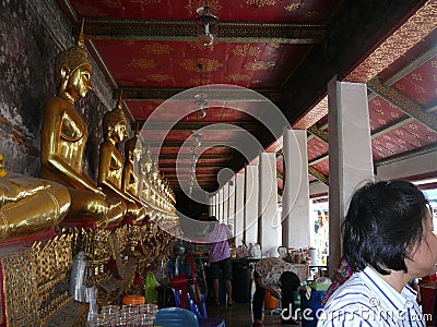 Buddha Statues at Wat Po in Bangkok, Thailand Editorial Stock Photo