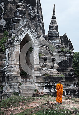 Wat Pra Si Sanphet, Ayutthaya Historical Park, Thailand Editorial Stock Photo