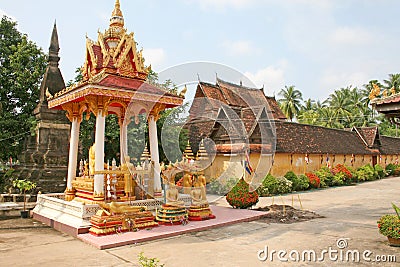 Wat Si Saket, Vientiane Stock Photo