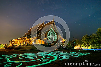 Wat Sirindhorn Wararam Phu Prao temple in Ubon Ratchathani, thai Stock Photo