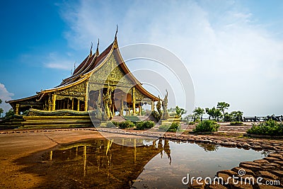 Wat Sirindhorn Wararam Phu Prao temple in Ubon Ratchathani, thai Stock Photo