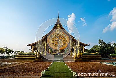 Wat Sirindhorn Wararam Phu Prao temple in Ubon Ratchathani, thai Stock Photo