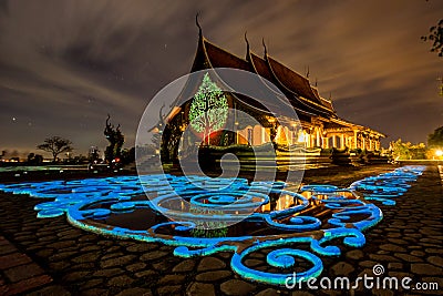 Wat Sirindhorn Wararam temple Stock Photo