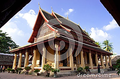 Wat Sisaket temple in Vientiane Stock Photo