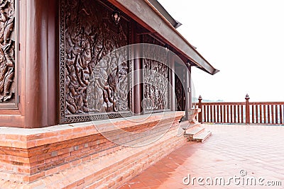 Wat Somdej Phu Ruea Ming Muang - The new temple in Thailand Stock Photo