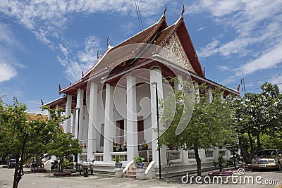 Wat Songtham Worawihan at Amphoe Phra Pradaeng in Samut Prakan, Thailand Editorial Stock Photo