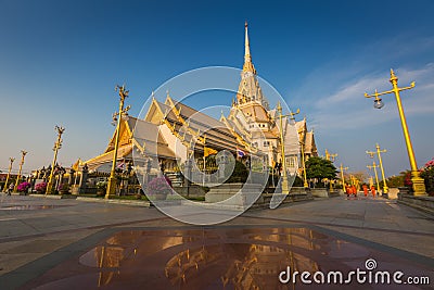 Wat Sothon Wararam Worawihan temple i Editorial Stock Photo