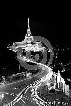 Wat sothorn wararam worawihan temple choeng sao province Thailand Stock Photo