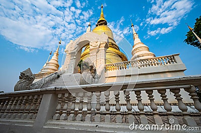 Wat Suan Dok or Buppharam Temple in Chiang Mai Province Stock Photo