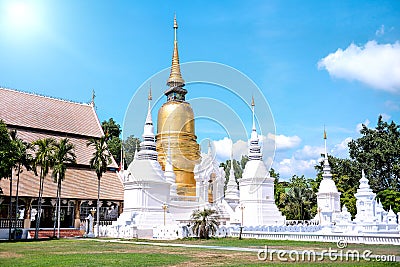 Wat Suan Dok Temple in Chiang Mai, Thailand Stock Photo