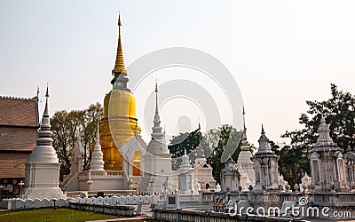 Wat Suan Dok temple, located in Chiang Mai Province Stock Photo