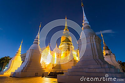 Wat SuanDok Famous Temple of ChiangMai, Thailand Stock Photo