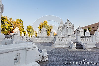 Wat Suandok white buddhist temple Stock Photo