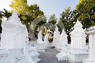 Wat Suandok white buddhist temple Stock Photo