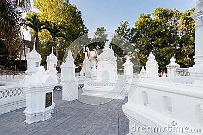 Wat Suandok white buddhist temple Stock Photo