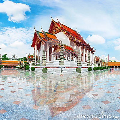 Wat Suthat Thep Wararam, Bangkok, Thailand Stock Photo